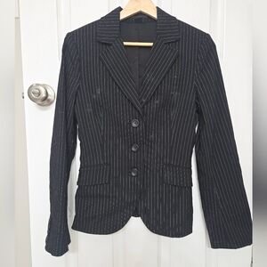 Express Black Pinstripe Blazer